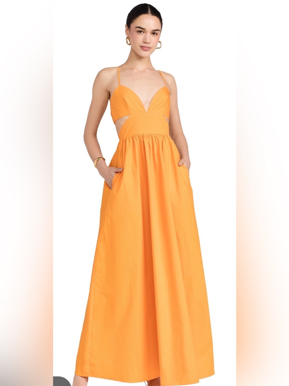 Susana Monaco Poplin cutout open back dress - Picture 1 of 9